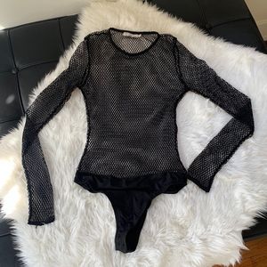 Black Mesh Bodysuit || Vera & Lucy